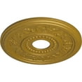 thumbnail image 3 of Ekena Millwork 16 1/8"OD x 3 1/2"ID x 7/8"P Genevieve Ceiling Medallion (Fits Canopies up to 3 1/2"), Hand-Painted Pharaohs Gold, 3 of 6