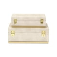 thumbnail image 4 of Zynova Rectangular Box Set - Cream Faux Shagreen, 4 of 13