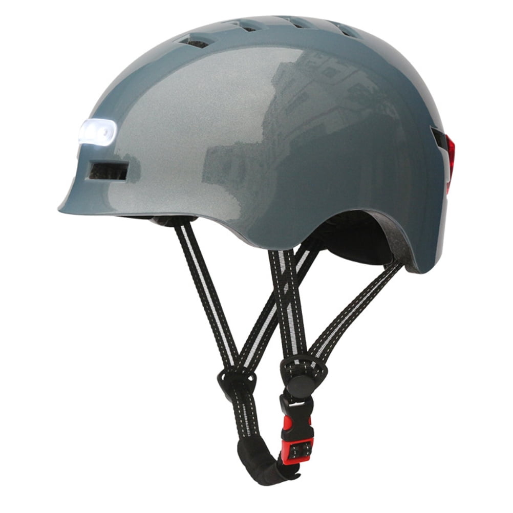 LED Bike Helmet with Light USB Rechargeable Protective Helmet with Warning Light for Balance Bike Scooter Night Cycling Rock Climbing Walmart