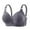 Gray, variant on Womens Wireless Bras Comfortable Push Up Bra No Underwire Bra Ndbuld Women's Non Steel Hoop Gathered Middle Button Breastfeeding Breathable Elastic Underwear Daily Bra Brown M（40/90）