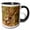 Black/White, variant on 3drose, Eastern Grey Kangaroo, Queensland, Australia-au01 Pox0161 - Pete Oxford, 11oz Two-tone Green Mug