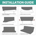 thumbnail image 4 of JIATER Armless Futon Cover Stretch Futon Slipcovers Machine Washable Furniture Protector with Elastic Bottom,Light Gray, 4 of 7