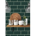thumbnail image 2 of NextWall Retro Faux Subway Tile Peel and Stick Wallpaper (Evergreen), 2 of 14