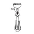 thumbnail image 1 of Hand Crank ,Handheld Double Head Stainless Steel Rotary Hand Whip Whisk, 1 of 5