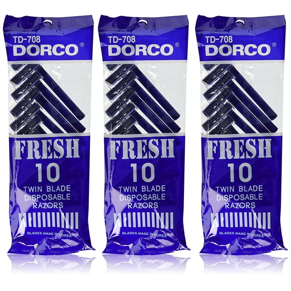 Dorco Fresh Twin Blade Disposable Razors 10 per pack (3 packs)