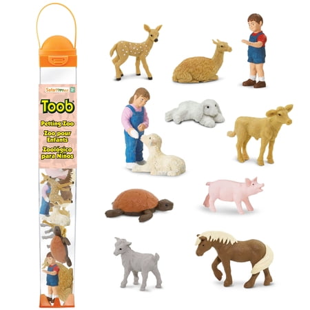 Safari Ltd. Petting Zoo TOOB - Figurines of Zoo Animals - Educational Toy Figures For Boys, Girls & Kids Ages 3+