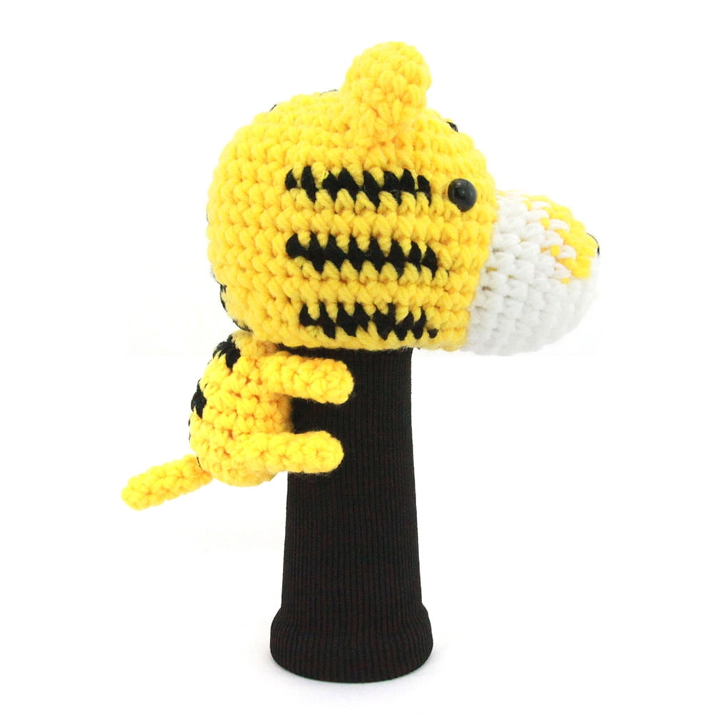 StitchHead Hand Stitched Yarn Animal Driver/Wood Head Cover (Tiger)