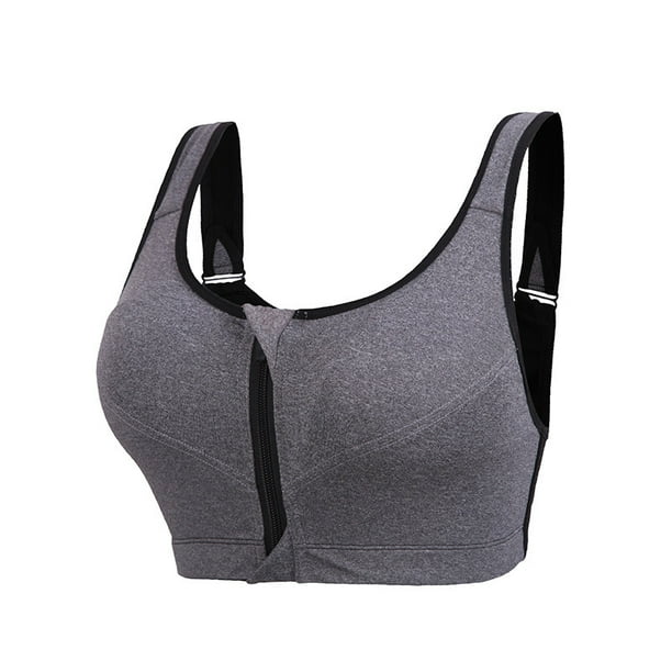 Coogo Women Sports Front Buckle Underwear Vest Running ShockProof