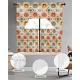 thumbnail image 2 of Fall Swag Curtains for Living Room/Bedroom Windows, Thanksgiving Pumpkins Plaid Vintage Kitchen Curtains and Valances Set 36 Inch Length, Light Filtering Swags Valance Curtain Panels, 2 of 5