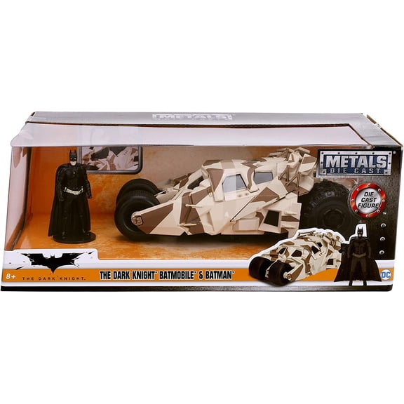 Jada Toys 2008 Dark Knight Camouflage Batmobile, 1:24 Scale Die-cast Car & 2.75" Batman Figure