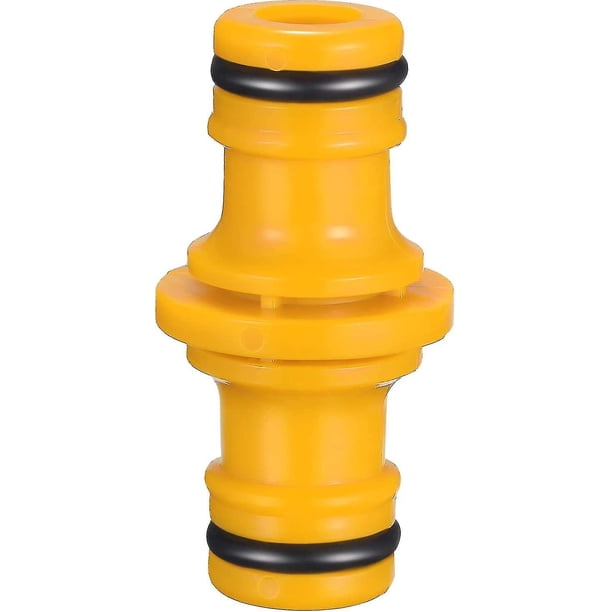 Paquete de 10 conectores de manguera doble extensor para tubo de manguera En (amarillo)