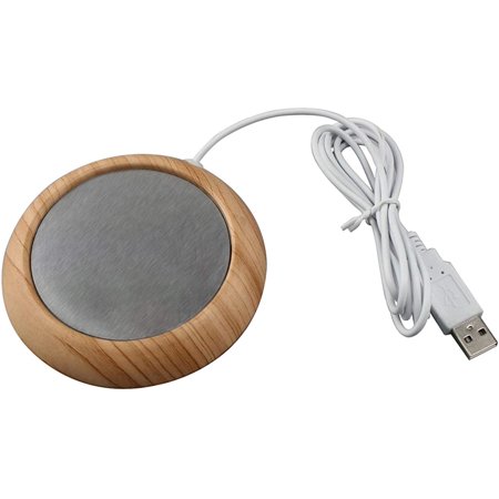

Coffee Mug Warmer USB Coffee Mug Warmer Coaster Electric Cup Heater Wood Grain Milk Tea Beverage Heating Plate for Office/Home Use