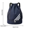 thumbnail image 3 of Waterproof Drawstring Backpack Sports Gym Bag With Shoes Compartment, Waterproof Draw String Back Bag For Men Women, 3 of 5