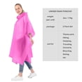 thumbnail image 3 of Ponchos de Pluie pour Femmes et Hommes (2 Paquets) avec Capuche à Cordon pour Adultes, 3 of 4