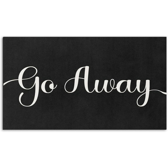 Go Away Mats for Front Door Entry Front Porch Doormat Non-Slip Carpet Rugs Floor Mat Decorative for Home Bathroom Kitchen Indoor 16x24 Inch