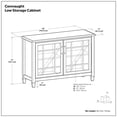 thumbnail image 5 of Simpli Home Connaught 46 inch Wide Solid Wood Traditional Low Storage Cabinet in Dark Chestnut Brown, 5 of 8