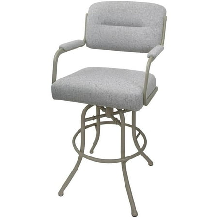 Swivel Tilt Metal Bar Stool 30 - M-110 - Hemsath Slate (Stone) - Beige Frame