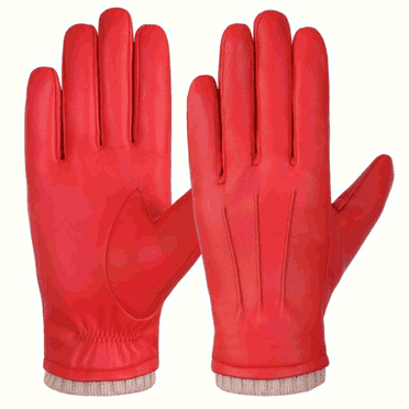 Genuine Leather Winter Dress Gloves, Fleeced Lined For Men