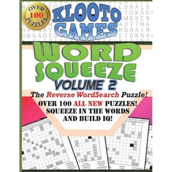 Pre-Owned KLOOTO Games WORD SQUEEZE: Vol. 2: The Reverse WordSearch Puzzle Paperback