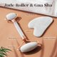 thumbnail image 3 of Set Facial Roller & Gua Sha BAIMEI Jade para el cuidado de la piel - Blanco, 3 of 8