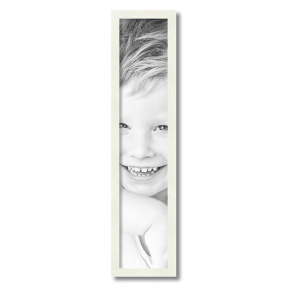 ArtToFrames 6" x 29" White Picture Frame, 6x29 inch White Wood Poster Frame (WOM-5138)