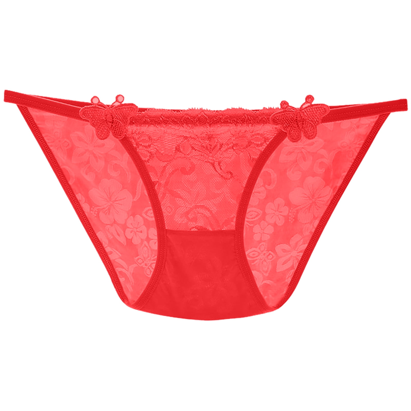 GWAABD Sweat Wicking Underwear Women Transparent Lace Ultra Thin Mesh Mid  Waist Large Hot Underwear