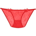 thumbnail image 2 of HUPOM Feminine Underwear For Men Panties For Girls Thong Leisure Tie Comfort Waist Red M, 2 of 5