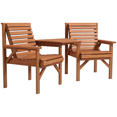 thumbnail image 1 of Outsunny 3Pcs Outdoor Bench Set for Garden, Backyard, Balcony, Tan Brown, 1 of 10