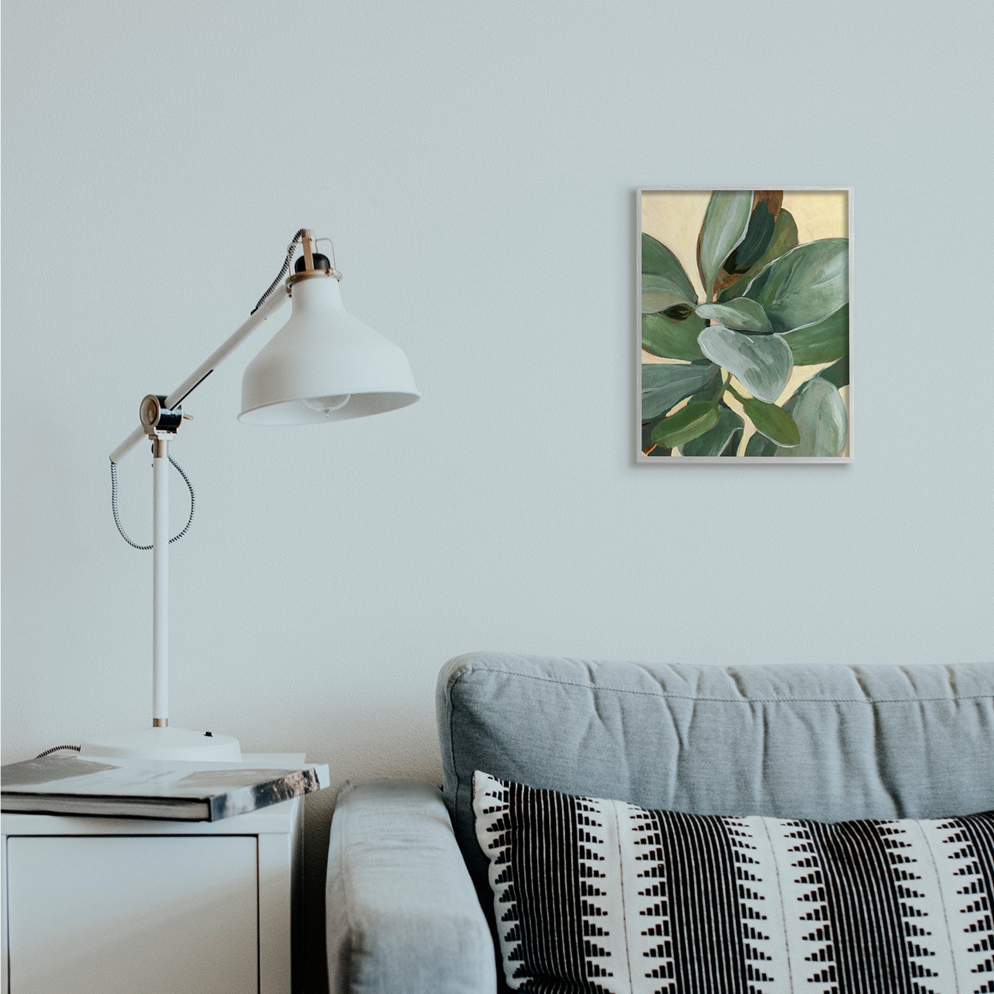 Stupell Industries Luminous Pink Floral Bouquet Over Deep Blue Grey Framed, 16 x 20, Design by Grace Popp