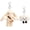 Beige, variant on Cute Keychain Bunny Plush Rabbit Key Chain Smiling Cloud Keychains Women Bag Purse Backpack Charms