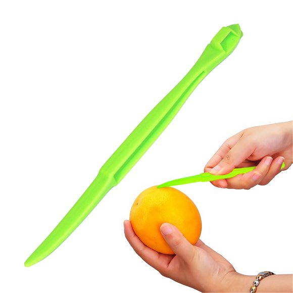 Liquidation d'Entrepôt! Hilingoto, Éplucheur d'Orange en Plastique Éplucheur d'Orange Éplucheur de Fruits de la Passion Trancheur de Légumes Outils de Fruits Gadgets de Cuisine (1 Pce) Vert