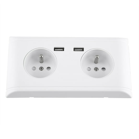 Sonew Wall Power Outlet, Wall Power Outlet,Multi-Functional EU Plug Wall Power Outlet Socket with Dual USB Port for Phone Charging 250V