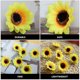 thumbnail image 5 of 20 piezas de flores de seda artificiales cabezas de girasol simulación de hogar flores decorativas, 5 of 6