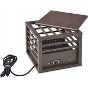 [Yamazen] Single Use Kotatsu Mini with Top Board Energy Saving (Width 30 x Depth 30 x Height 26cm) Cortier Heater with Temperature Control Dark Brown YMK-105
