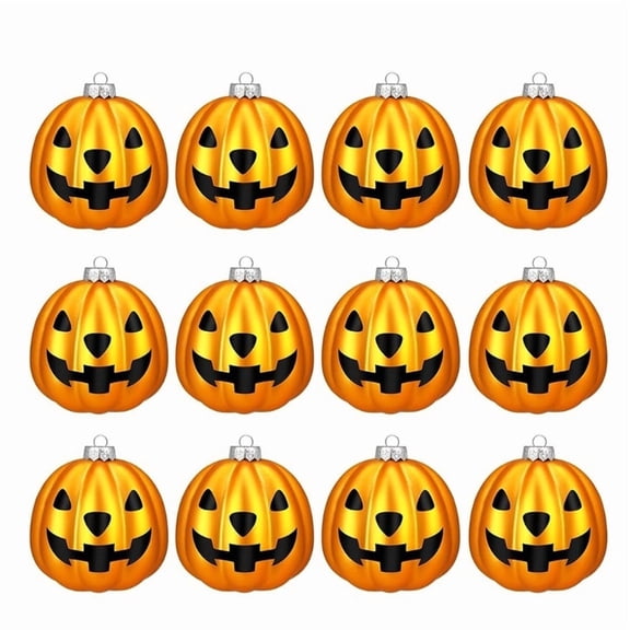 Set of 12 Halloween Tree Decor Pumpkin Ornament Chic Pumpkin Hanging Ornaments for Seasonal Thanksgiving Tree Decors