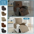 thumbnail image 6 of Wehilion 100% Waterproof Recliner Sofa Cover, Non Slip Recliner Covers for Recliner Chair with Pocket, Washable Reclining Chair Cover Furniture Protector for Kids, Pets Dog Cat (Khaki), 6 of 7