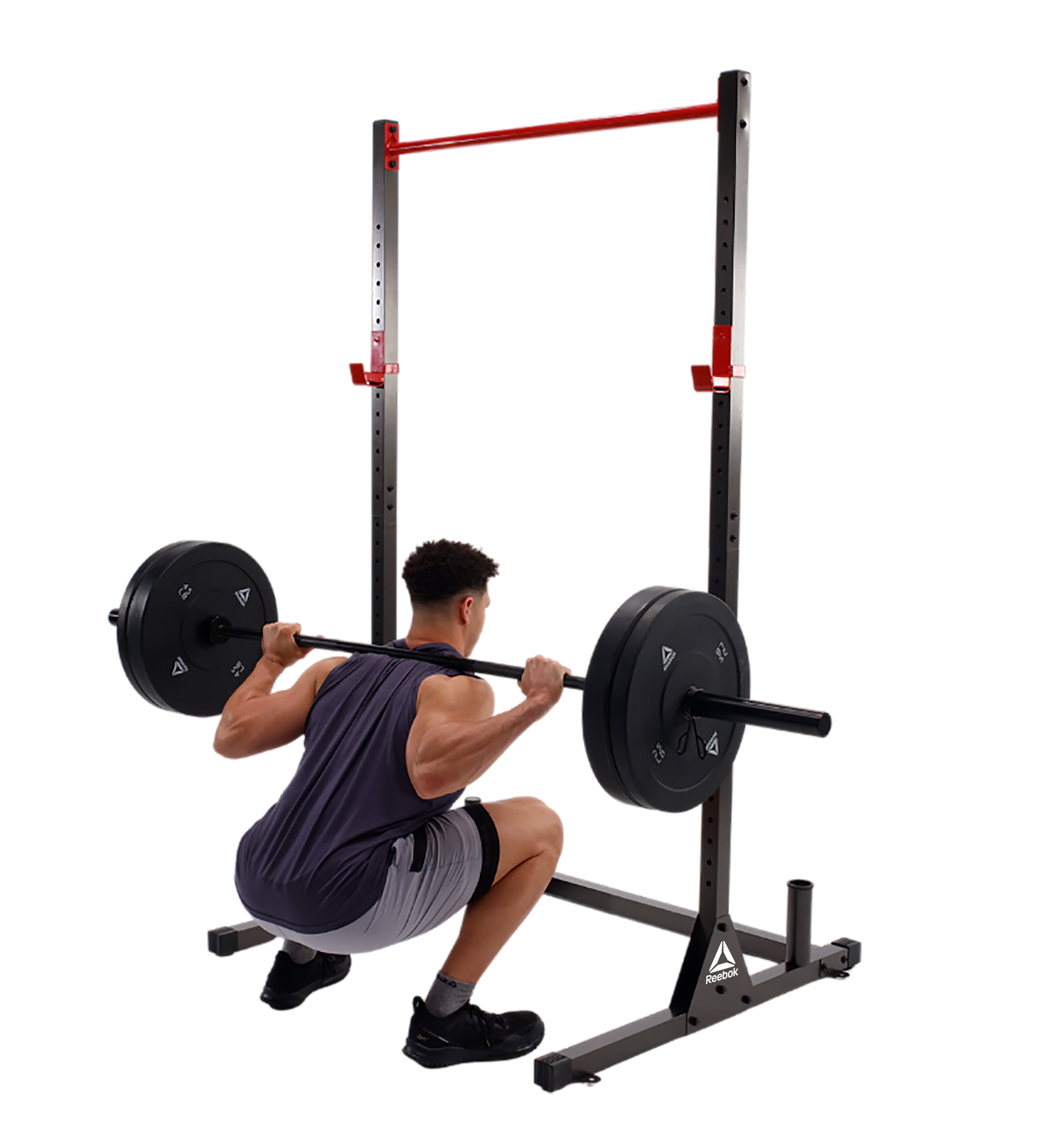 Reebok 45lb Olympic Rubber Bumper Plate – Low-Bounce Plates for Strength Training