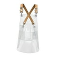 thumbnail image 4 of Tongina Transparent Apron Hairstylist Apron Easy to Clean for Farmhouse Art Baking Apron TPU Material Waterproof Apron Oilproof Apron Yellow 80cm, 4 of 8