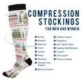thumbnail image 2 of FORMRS Womens Knee High Socks Casual Long Thick Travel Daily Wear, 2 Pairs, Red Christmas House, 2 of 6