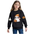 thumbnail image 4 of cocolona Girls Halloween Sweatshirts Crewneck Long Sleeve Cute Graphic Shirts Fall Winter Casual Pullover Tops 2-6 Years, 4 of 6
