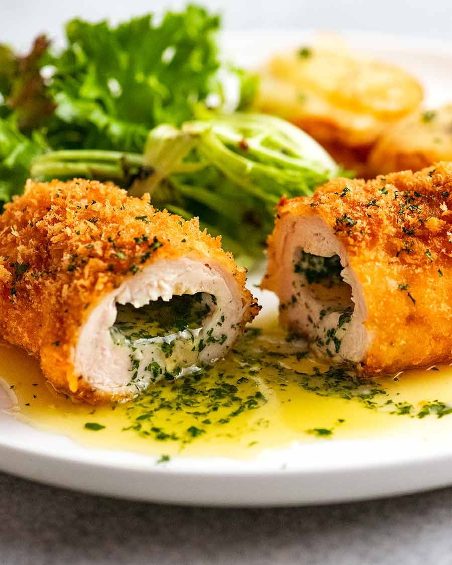 Today Gourmet Homestyle Breaded Kiev Boneless Stuffed Chicken Breasts - (18) 4oz Portions