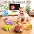 thumbnail image 2 of Ficcug 6pcs Press and Go Animal Toy Cars for Toddlers 1-3,Dinosaur Push and Go Friction Powered Vehicles,Baby Toys for 6-12 12-18 Months Boys Girls, 2 of 8