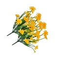 thumbnail image 1 of Naiovety Flores artificiales plantas falsas al aire libre resistentes a los rayos cabezas de crisantemo salvaje ramo No se decolora negocios Decoración Amarillo, 1 of 6