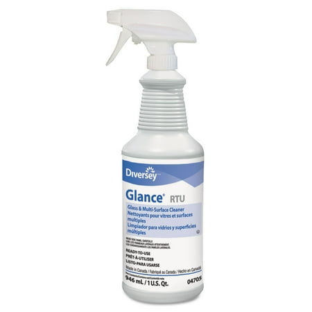 Diversey Care 04705. Glance Glass & Multi-Surface Cleaner, Original, 32oz Spray Bottle, (Best Bathtub Cleaner Spray)