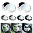 thumbnail image 2 of Pebbuoy 2Pcs Car Blind Spot Rearview Mirror Wide-Angle Lens Design 360-Degree Adjustable Frameless Convex Side Auxiliary Mirror Auto Parts, 2 of 7