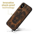 thumbnail image 3 of Case Yard Wooden Case for iPhone-XS-Max Soft TPU Silicone cover Slim Fit Shockproof Wood Protective Phone Cover for Girls Boys Men and Women Supports Wireless Charging Great Lion Design, 3 of 7