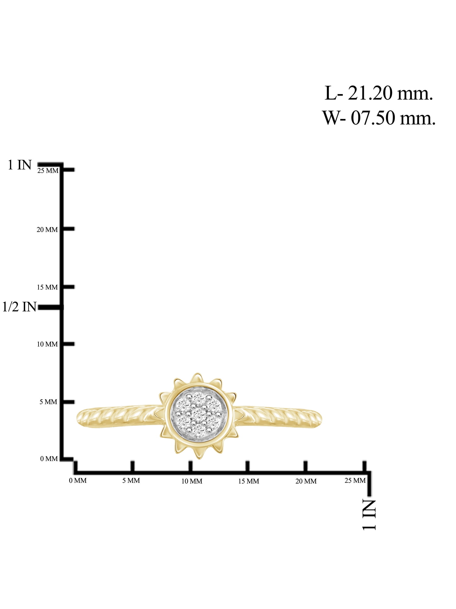 JewelersClub Diamond Rings for Women – Accent White Diamond Ring Jewelry– 14K Gold-Plated Silver Bands for Women –– Ring by JewelersClub