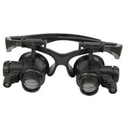 Ccdes 10X 15X 20X 25X Magnifier,Jewelry Magnifying Glass With 2 LED Light + 8 Interchangeable Lens 10X 15X 20X 25X,Magnifier