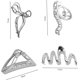 thumbnail image 2 of lote De 4 Grandes Pinces Cheveux En Mtal Argent Pour Femme Et Fille, 2 of 5