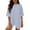 #077-Light Blue, variant on TaTaai Womens Solid Color Short Sleeve Tracksuit Round Neck Tops Elastic Waist Shorts Set Lightweight Quick Dry 2 Piece Outfit For Daily Sports Workout Running Gift
